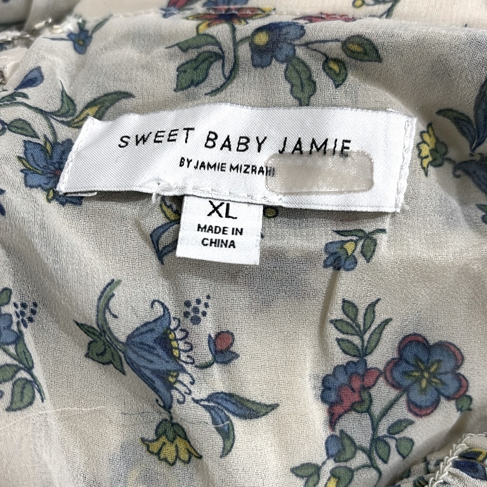 Sweet Baby Jamie By Jamie Mizrahi Floral Smocked Peasant Midi Dress Size XL - Picture 13 of 14
